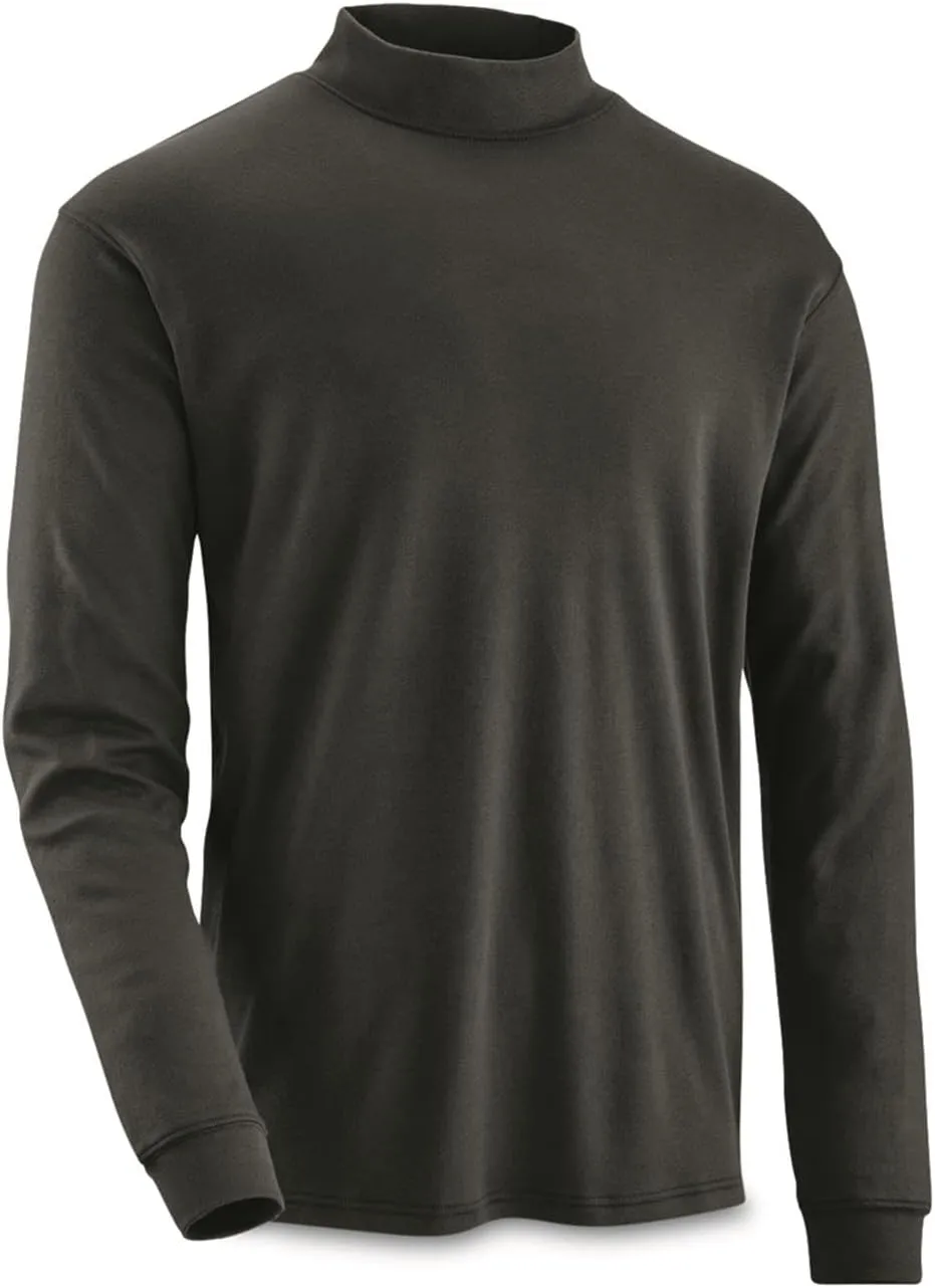 Guide Gear Mock Turtleneck Long-Sleeve Tee; Shirt for Working, Hunting or Casual Wear for Men