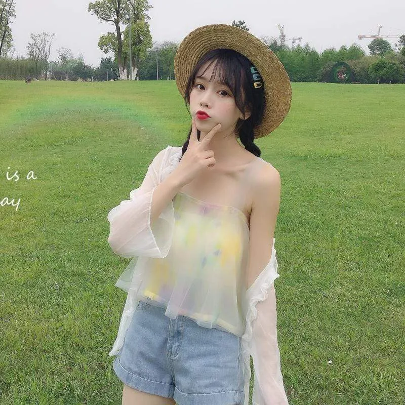 Kawaii Candy Color Crop Top