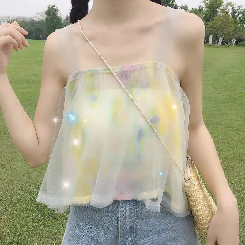 Kawaii Candy Color Crop Top
