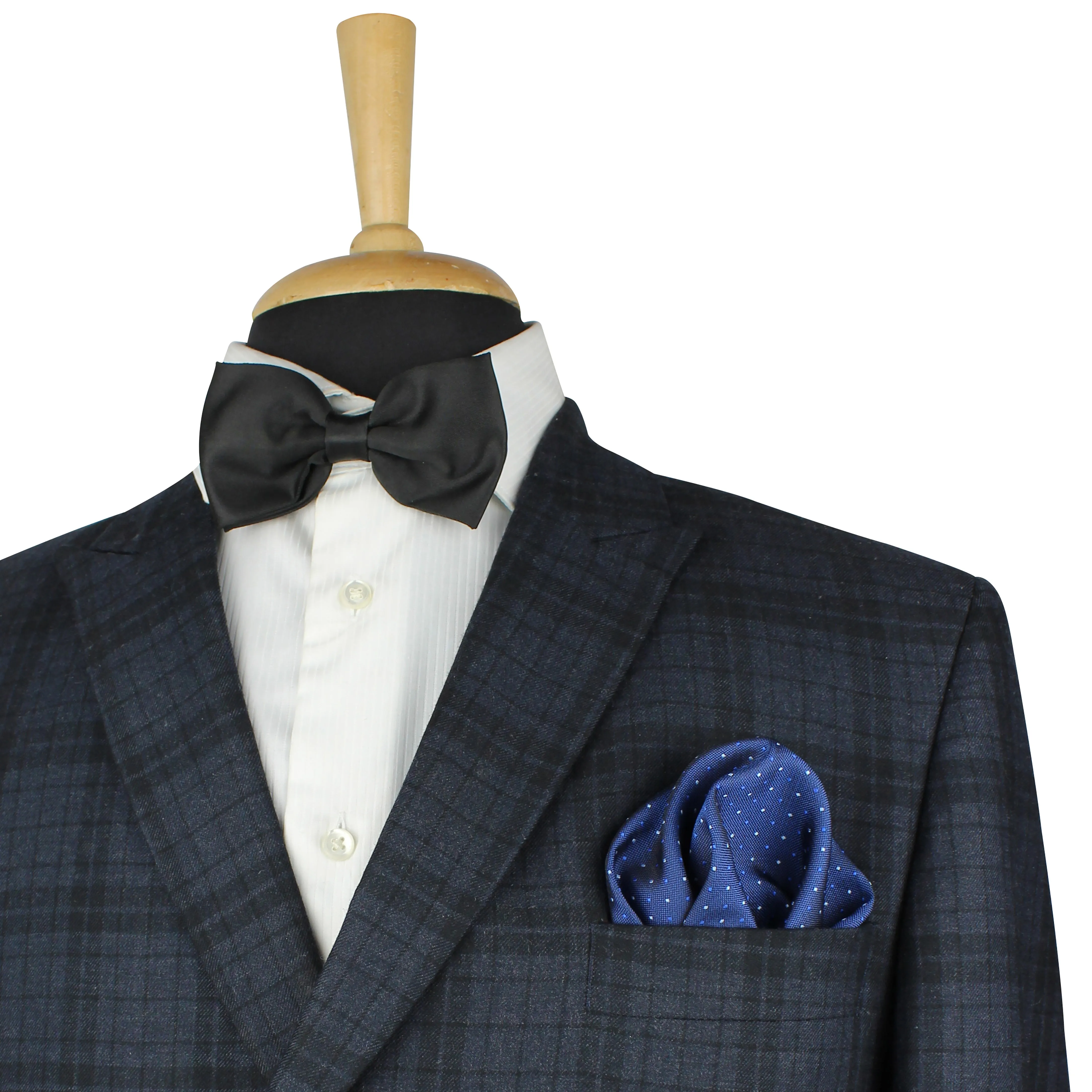 Kovove Refreshing Blue Polka Dot Necktie and Pocket Square Gift Box
