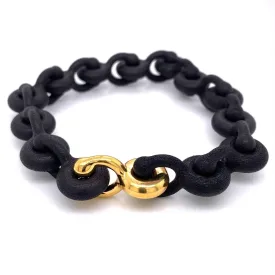 Laser Sintered Nylon and Yellow Gold Plated Bracelet