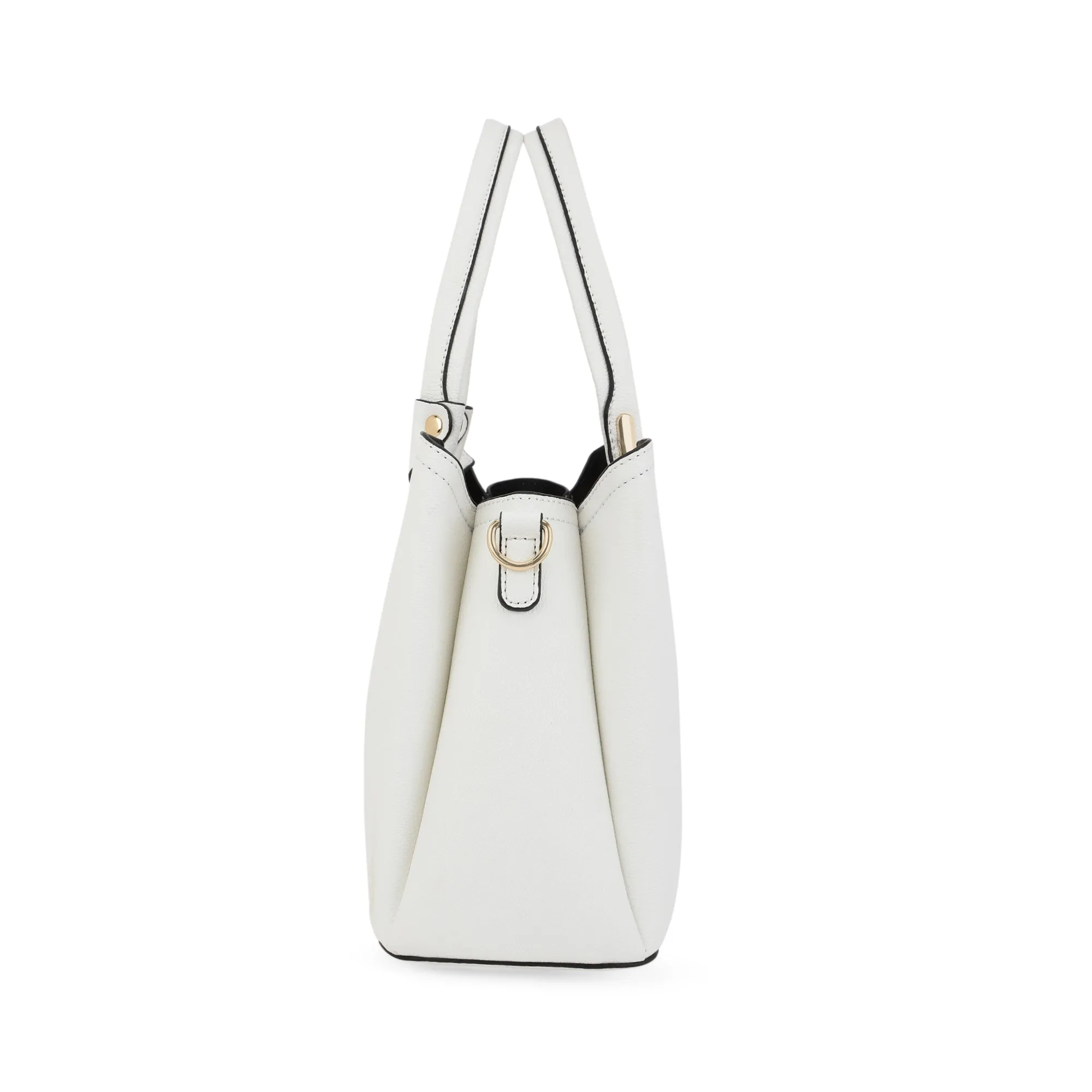 Lavie Luxe Off White Medium Women's Azura 23 3 Compartments Satchel Bag