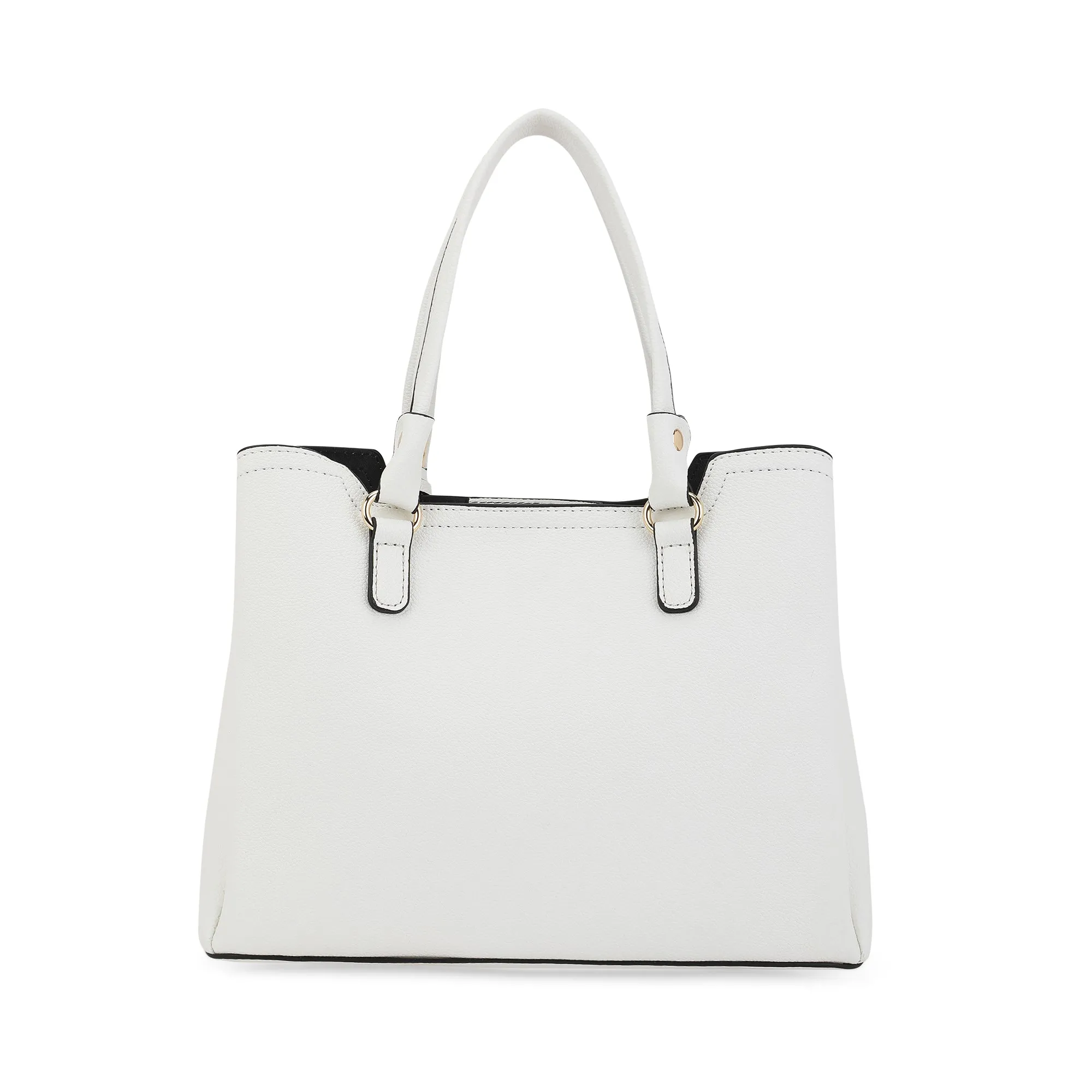 Lavie Luxe Off White Medium Women's Azura 23 3 Compartments Satchel Bag