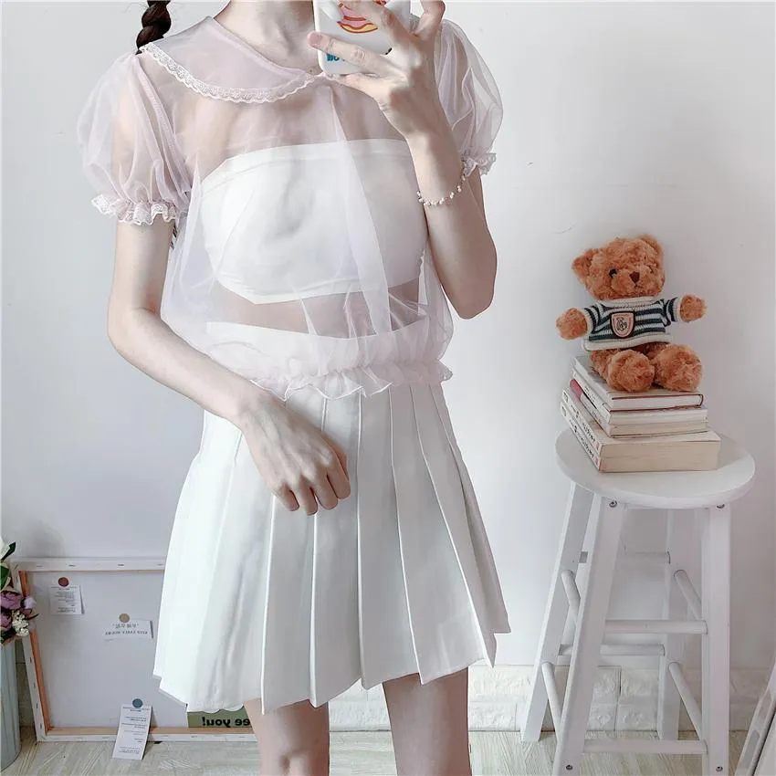 Lolita Lace Ruffles Chiffon Shirt