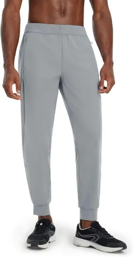 M MAELREG Men's Golf Joggers Pants with Zip Pockets Stretch Lightweight Nylon Sweatpants Work Casual Athletic Track Pants Men