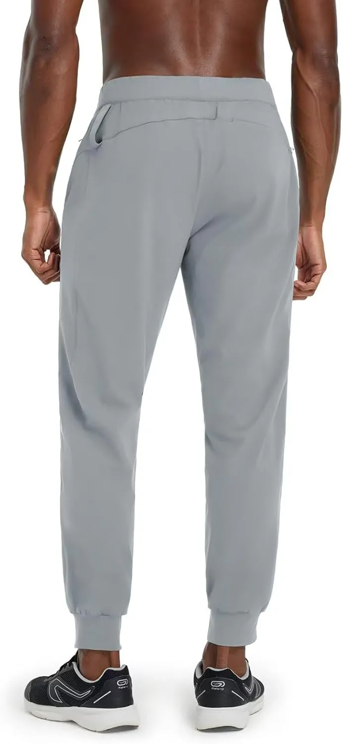 M MAELREG Men's Golf Joggers Pants with Zip Pockets Stretch Lightweight Nylon Sweatpants Work Casual Athletic Track Pants Men