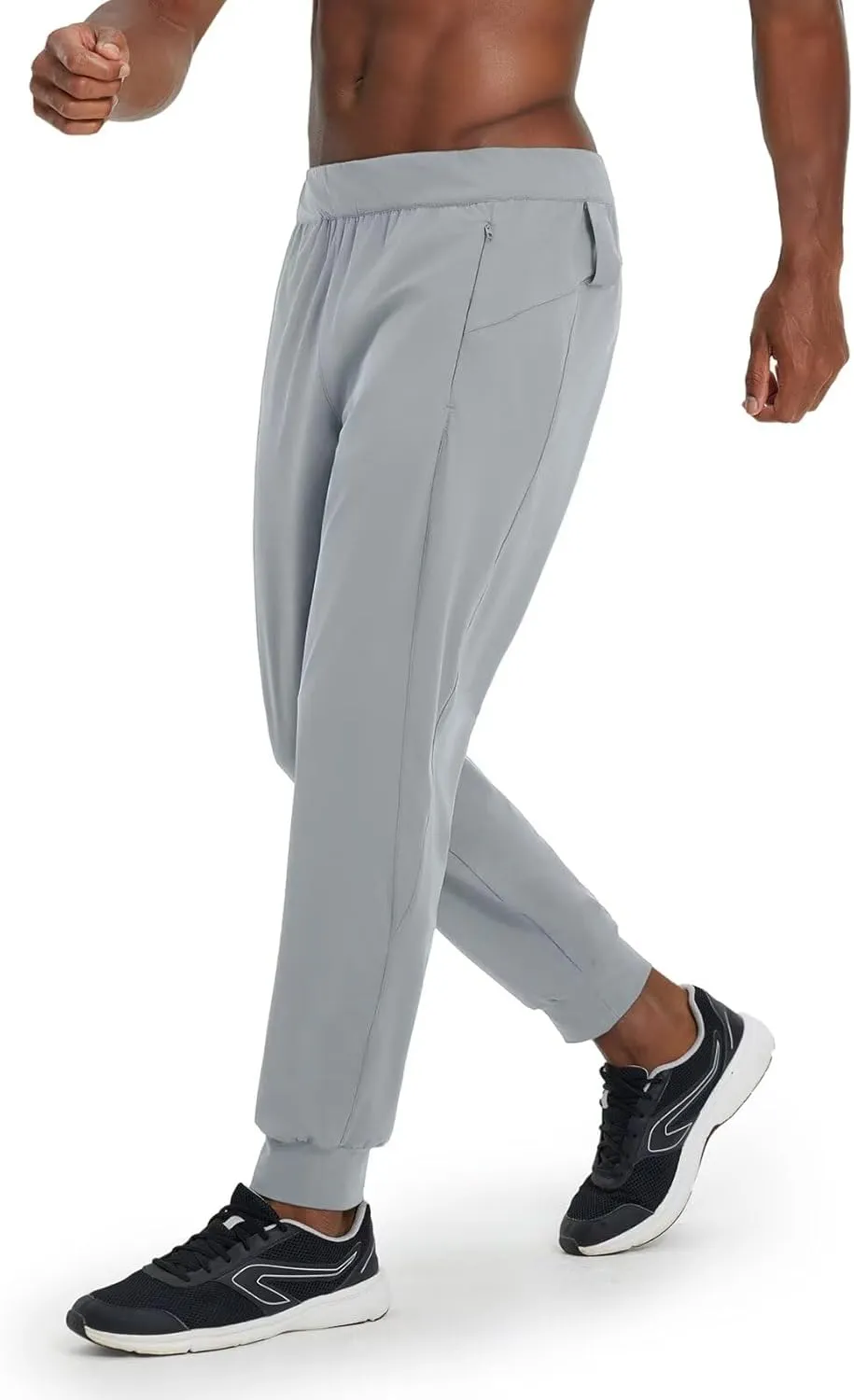M MAELREG Men's Golf Joggers Pants with Zip Pockets Stretch Lightweight Nylon Sweatpants Work Casual Athletic Track Pants Men