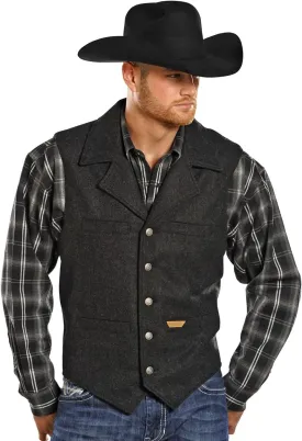 Men's Wool Montana Vest Black Large