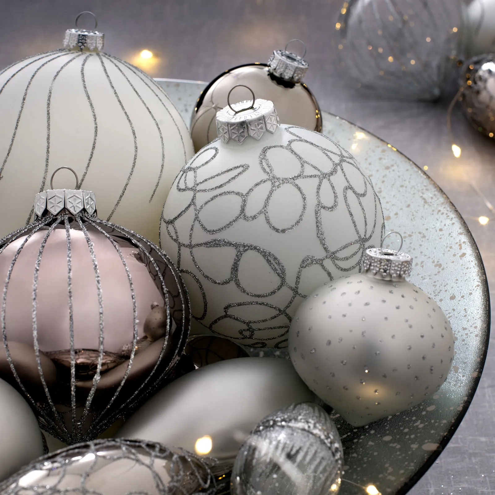 Moonbeam Glass Baubles, 20 Pack