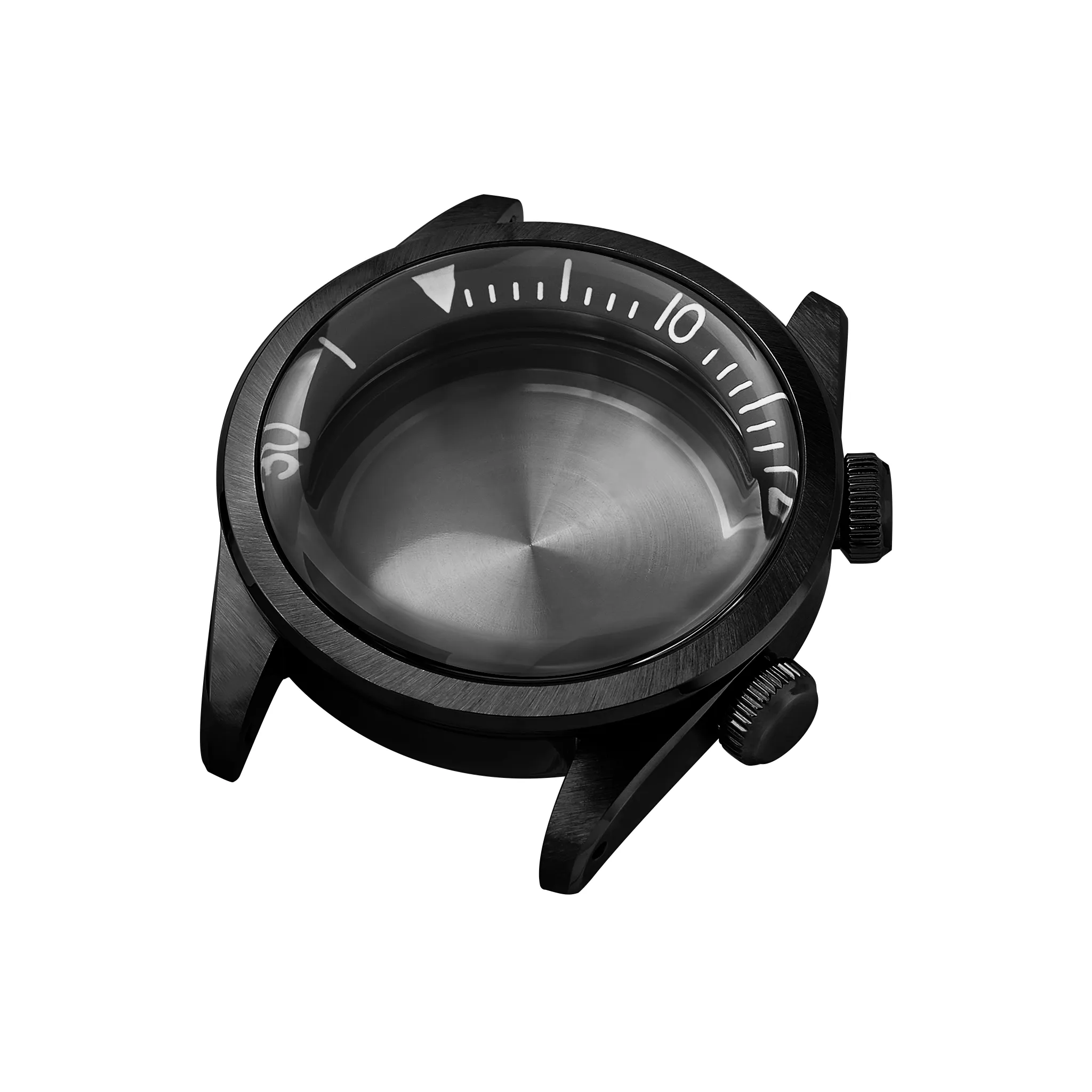 NMK946 Dual-Crown Dive Case: Black Finish