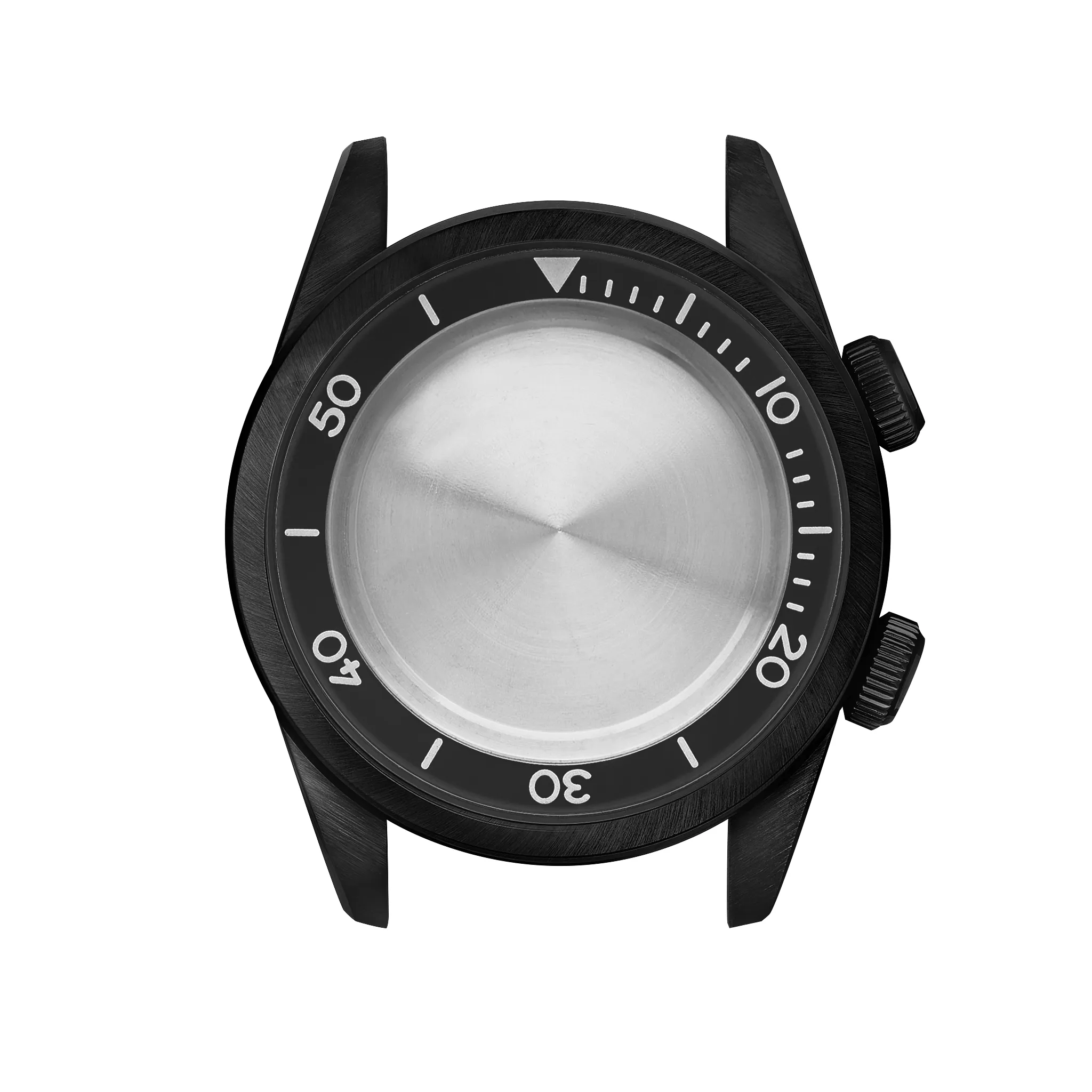 NMK946 Dual-Crown Dive Case: Black Finish
