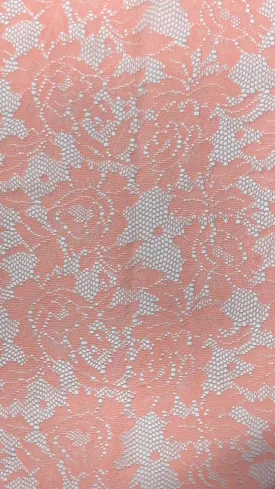NYLON FLORAL DSN-T106048 LACE KNIT<br><h6>29D-PEACH PARFA<br>149X-LC-T106048</h6>