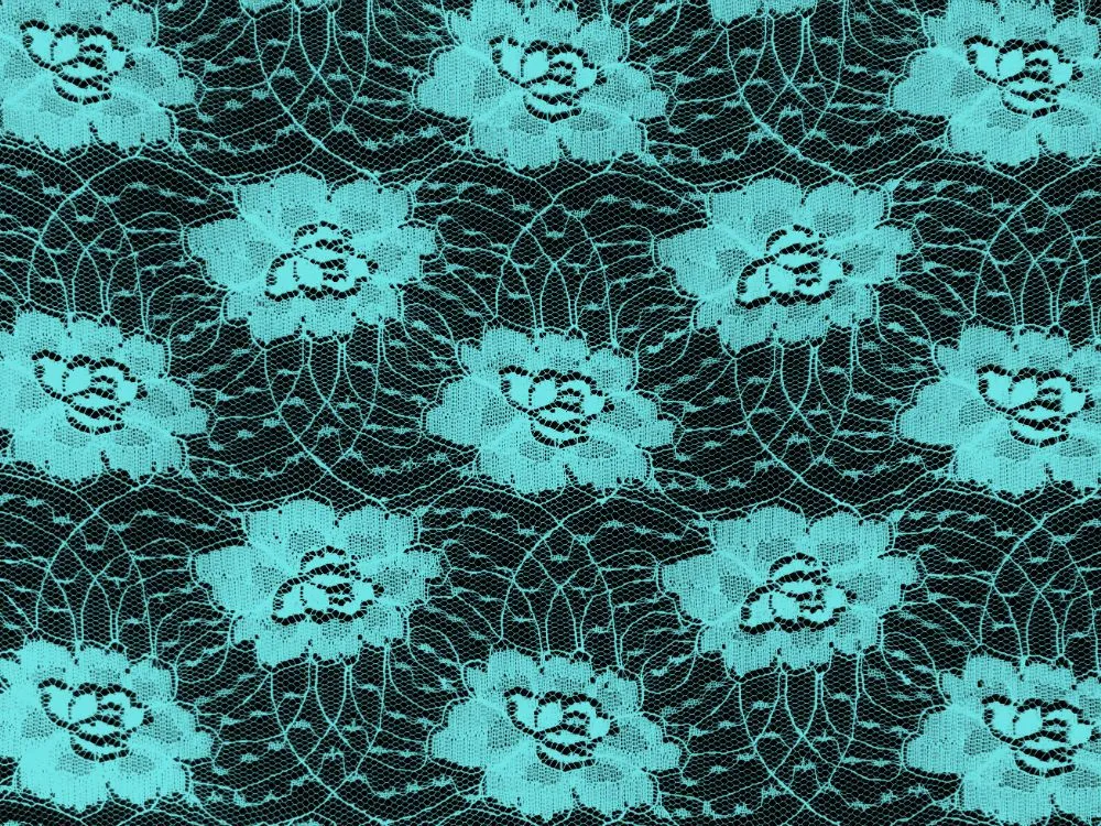 NYLON FLORAL "ANGEL" NON-STRETCHED LACE KNIT<br><h6>4-SEA BLUE<br>LACE9-SL</h6>