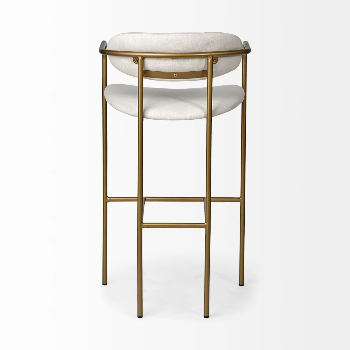 Parker Bar Counter Stool Cream Fabric | Gold Metal | Bar
