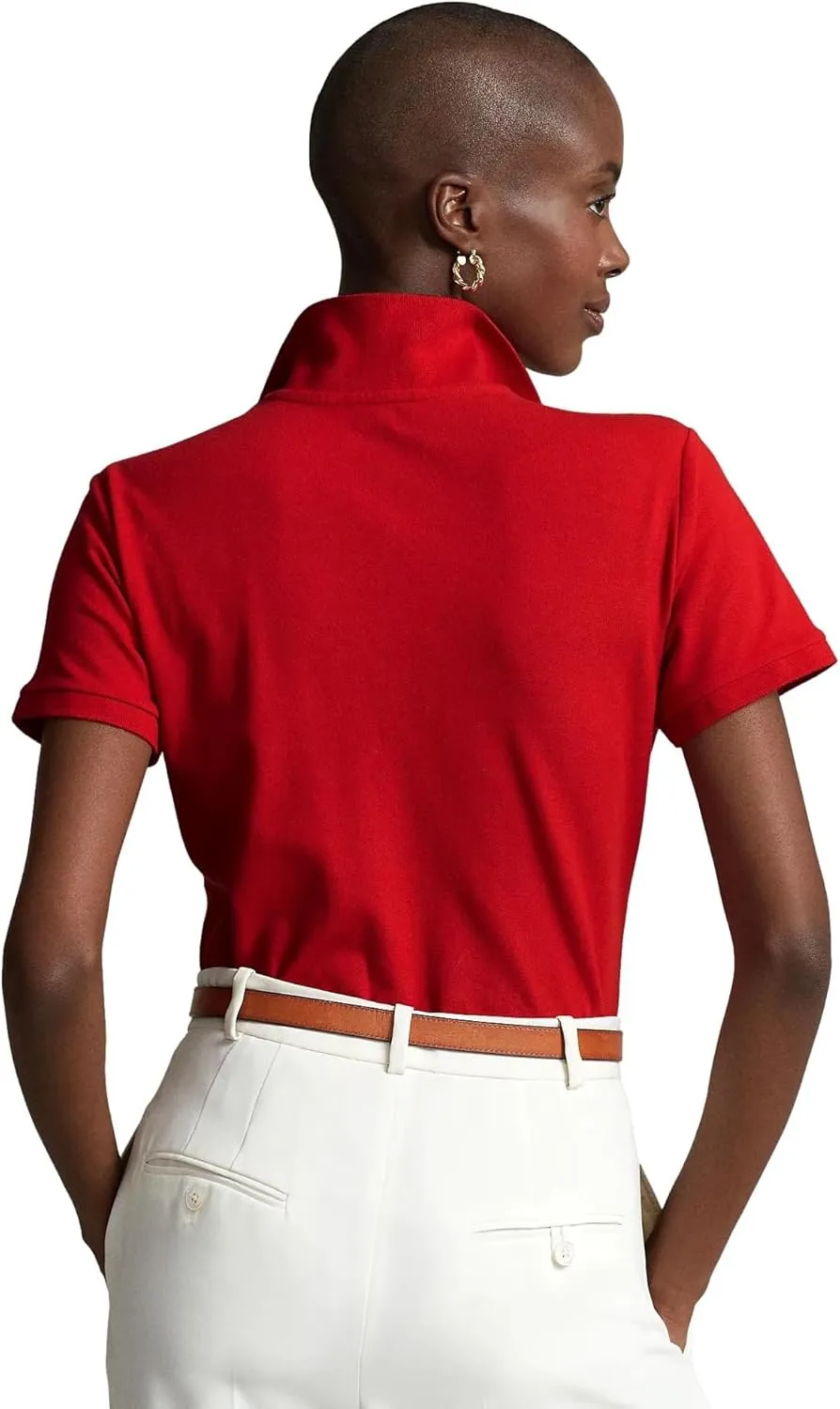 POLO RALPH LAUREN Women's Slim Fit Mesh Polo Shirt