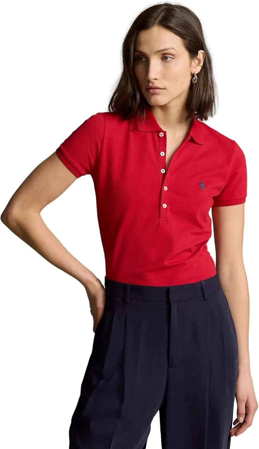 POLO RALPH LAUREN Women's Slim Fit Mesh Polo Shirt