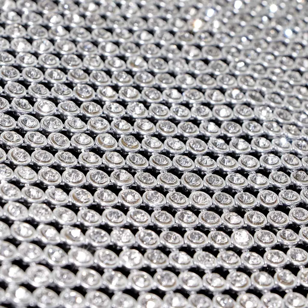 Rhinestone Aluminum Scale Mesh Fabric | Blue Moon Fabrics