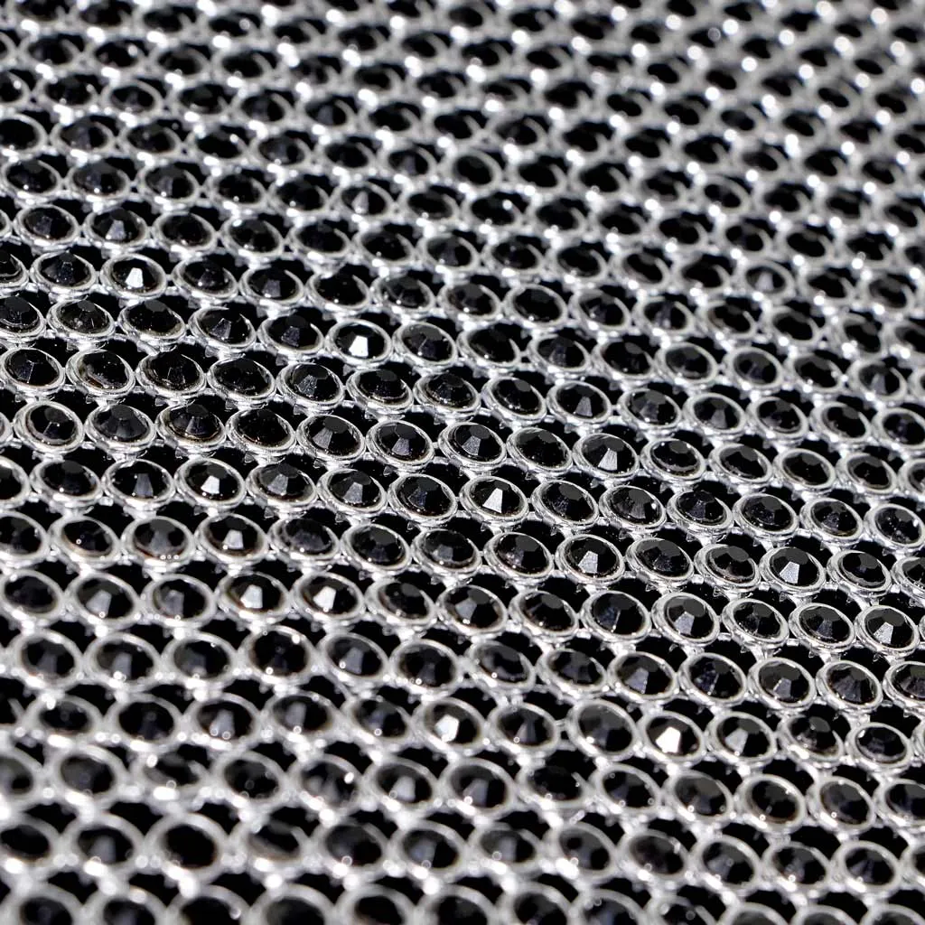 Rhinestone Aluminum Scale Mesh Fabric | Blue Moon Fabrics