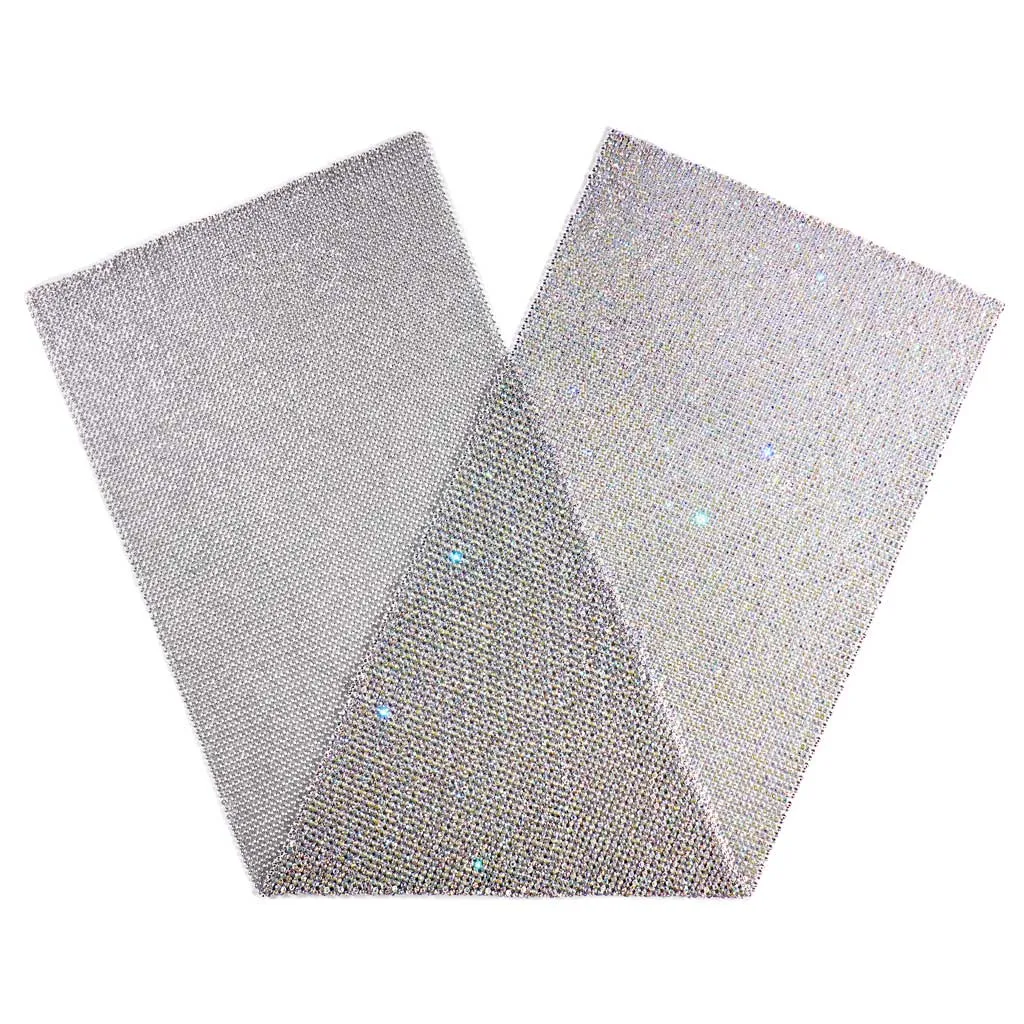 Rhinestone Aluminum Scale Mesh Fabric | Blue Moon Fabrics