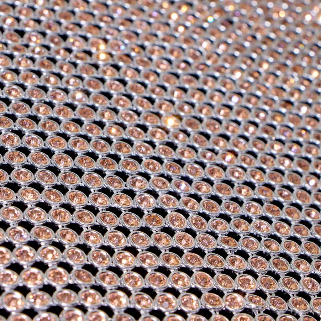 Rhinestone Aluminum Scale Mesh Fabric | Blue Moon Fabrics