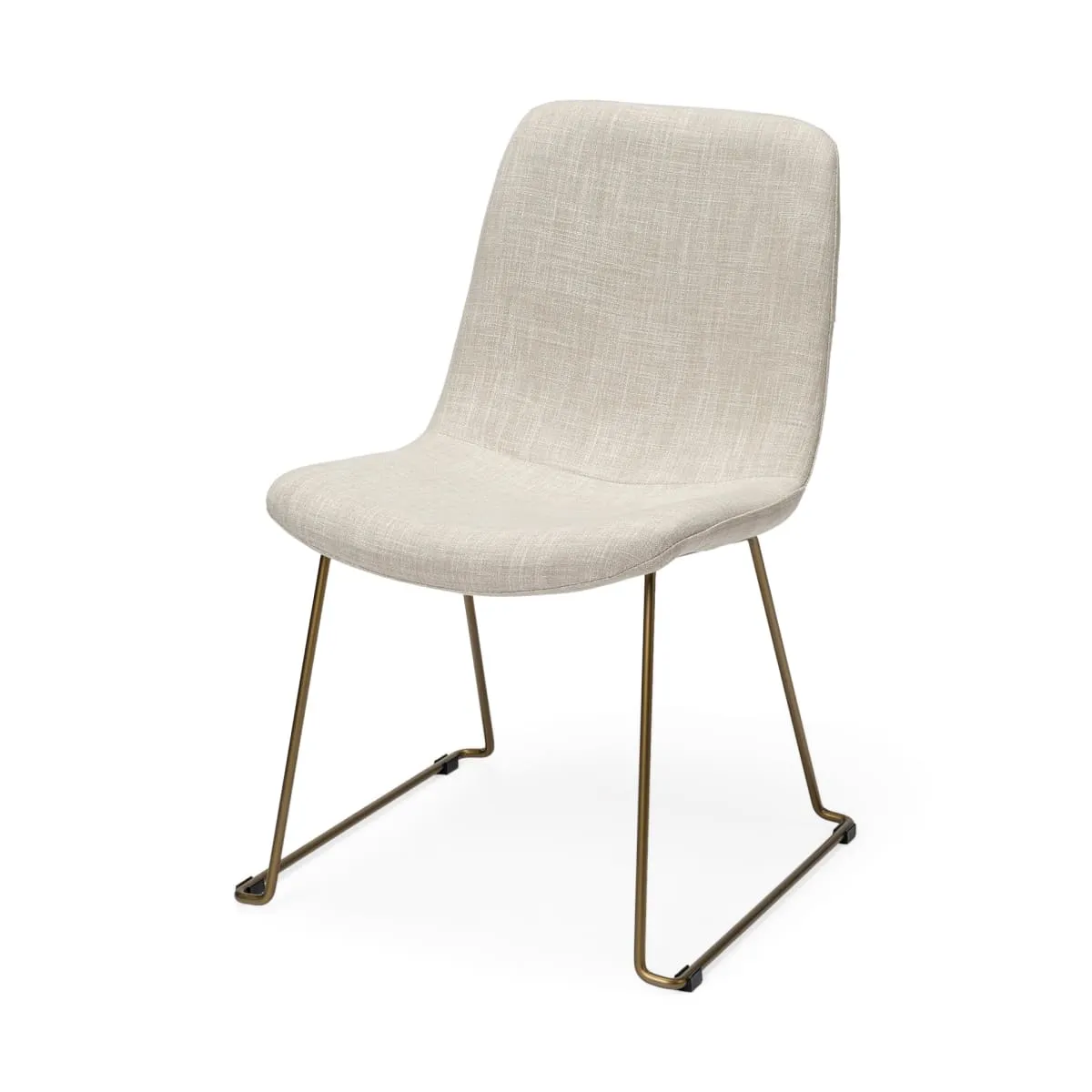 Sawyer Dining Chair Beige Fabric | Gold Metal (Side Chair)