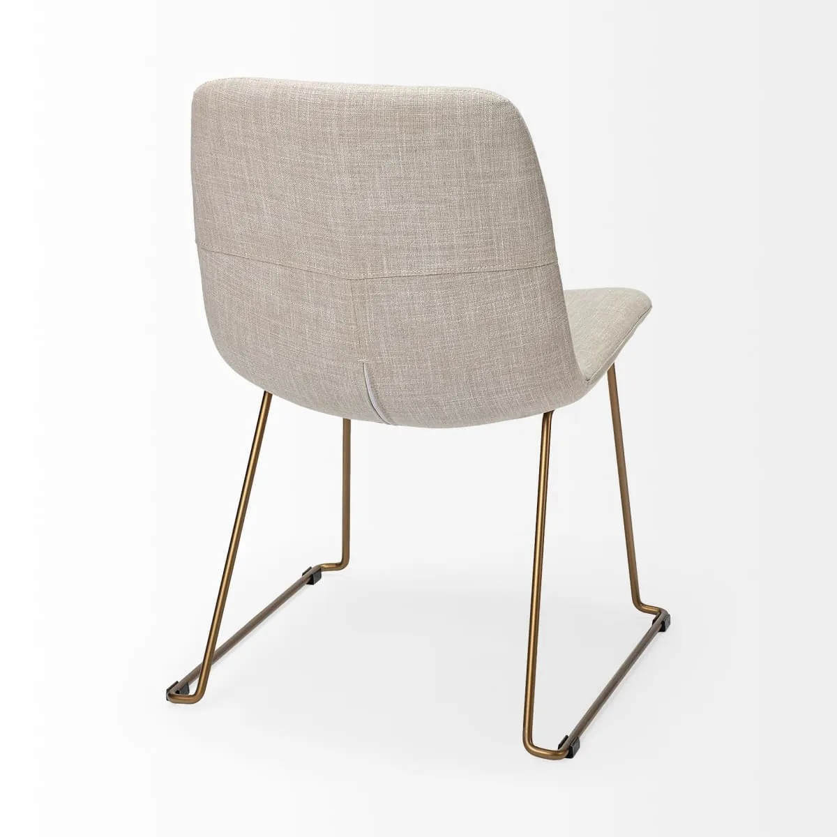 Sawyer Dining Chair Beige Fabric | Gold Metal (Side Chair)