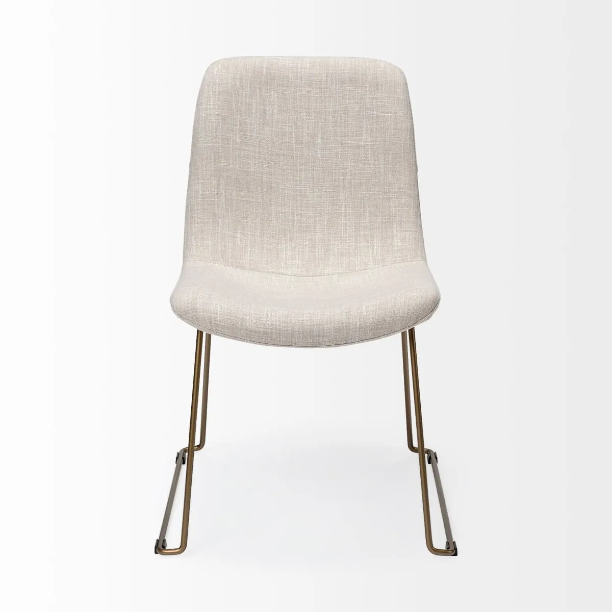 Sawyer Dining Chair Beige Fabric | Gold Metal (Side Chair)