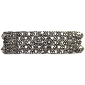 SG Liquid Metal RTB23-ZIR-BLK Black Chrome Bracelet by Sergio Gutierrez